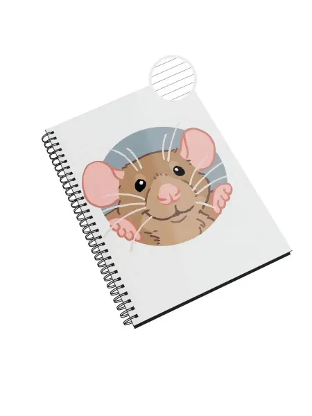Каждому Своё Animals Блокнот в линейку А4 48л Мышки Крыски Скелет Звезды Mouse