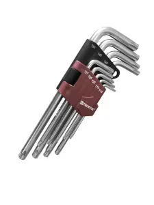 Набор ключей торцевых TORX, Т10-T50, 9 предметов Thorvik