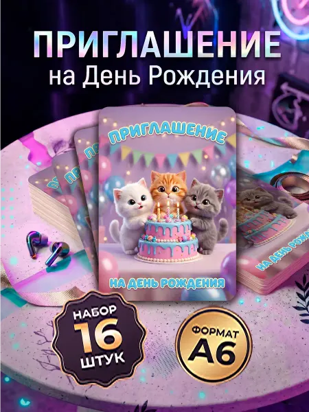 LMS Home Пригласительные на день рождения котики
