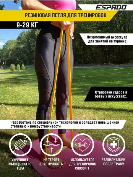 Espado Петля для подтягивания эспандер 9-29 кг