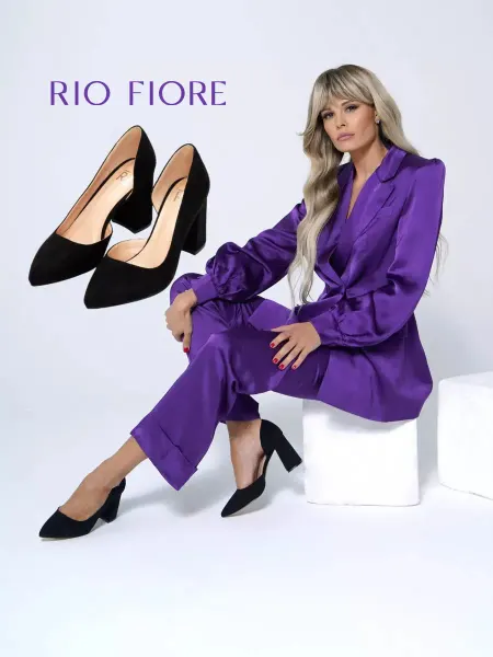 Rio Fiore Туфли на устойчивом каблуке лодочки вечерние классические