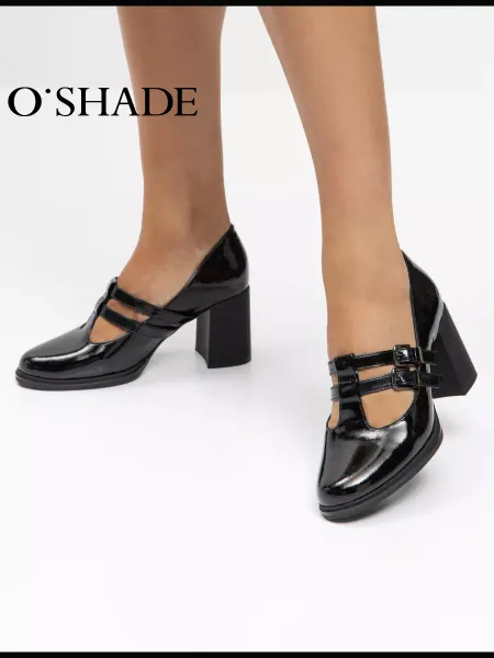 O`SHADE Туфли черные женские на каблуке