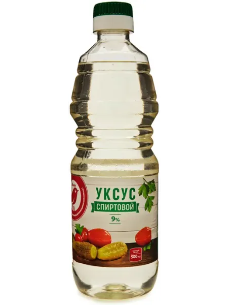 Уксус столовый АШАН Красная птица натуральный 9%, 500 мл