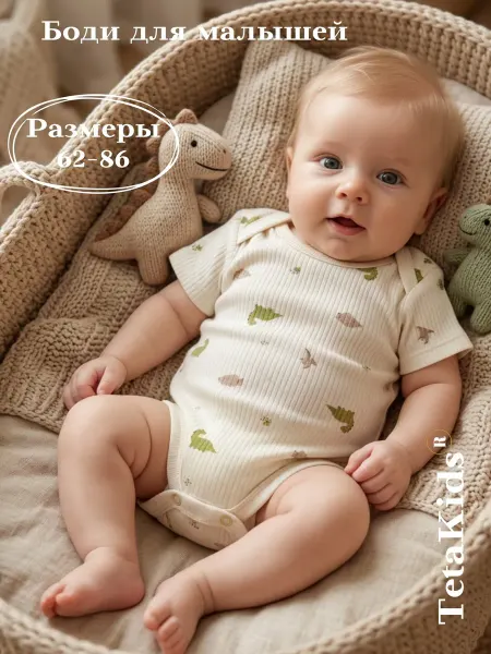 Tetakids Боди для новорожденных с коротким рукавом