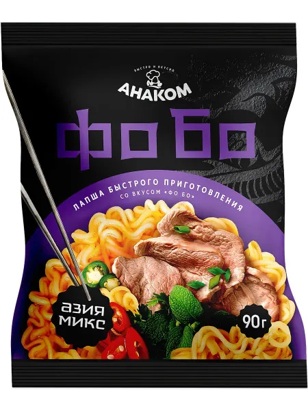Анаком Лапша быстрого приготовления Фо Бо, 90г