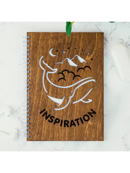 Выручалкин Блокнот с деревянной обложкой "Inspiration"