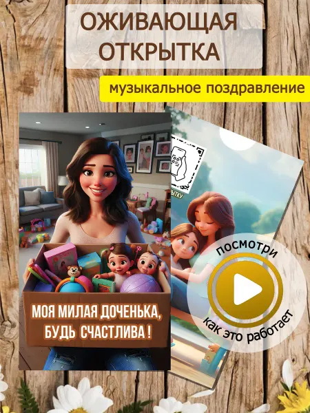 Musixcard Оживающая открытка от мамы дочке