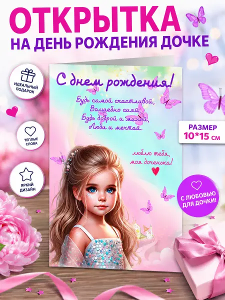 Минуты счастья Открытка на день рождения