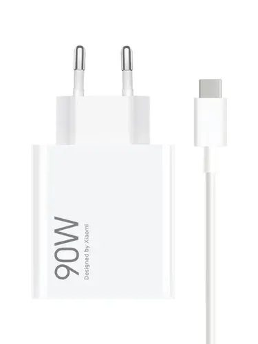 Xiaomi HyperCharge Combo Сетевое зарядное устройство, USB Type-A, быстрая зарядка, 90 Вт, с кабелем , BHR07ZBEU, белый