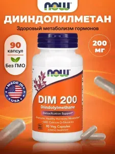 NOW Dim, Calcium D-Glucarate, Дииндолилметан + Кальций D-глюкарат, 90 растительных капсул, Витамины для стабилизации гормонального фона и обмена веществ