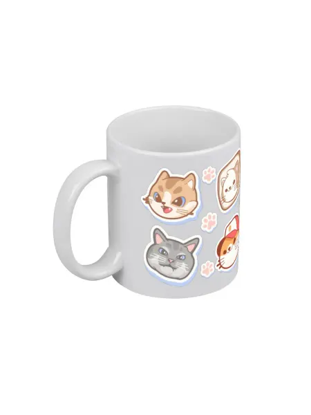 PICHSHOP Кружка белая для чая и кофе с принтом Котики подар