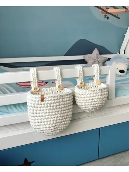Shershulya_decor Подвесная корзина для хранения, карман органайзер на кровать