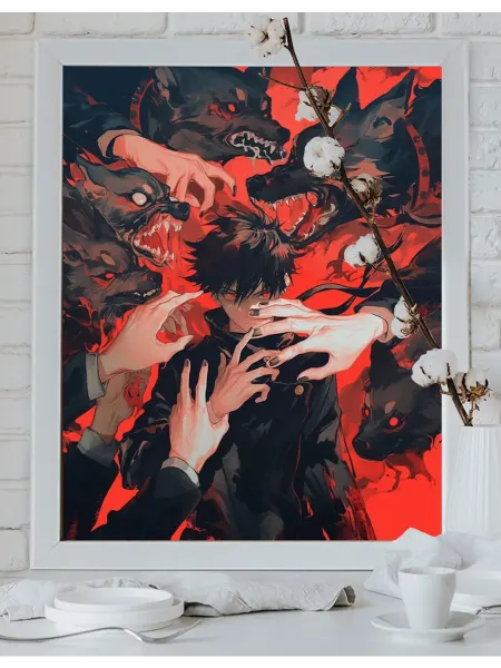 Art on Canvas Мегуми Фушигуро Картина по номерам на холсте 40х50 см