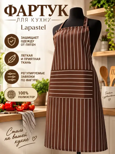 Lapastel Фартук для кухни полиэстер для готовки для повара в подарок