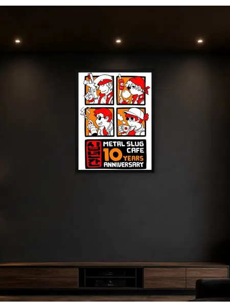 Postersbase Арт-постер Арт к 10-летию кафе метал Слуг Кафе 30x40