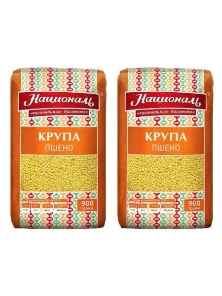 Националь Крупа пшено 900 г 2 шт