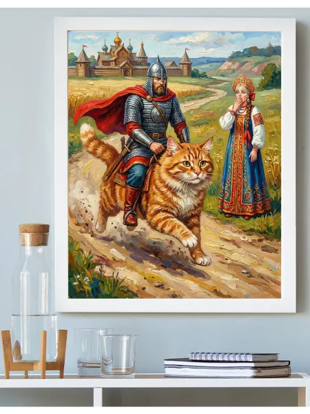 Art on Canvas Богатырь Картина по номерам на холсте 40х50 см