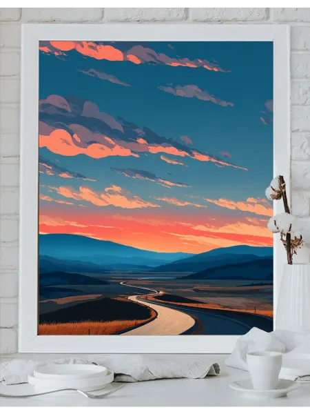 Art on Canvas Дорога вдаль Картина по номерам на холсте 40х50 см