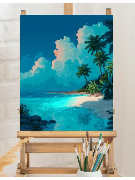 Art on Canvas Отражение заката Картина по номерам на холсте 40х50 см
