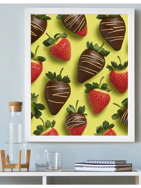 Art on Canvas Клубничное искушение Картина по номерам на холсте 40х50 см