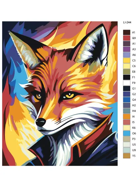 Живопись по номерам Картина по номерам,48 x 60,LI-244, лиса