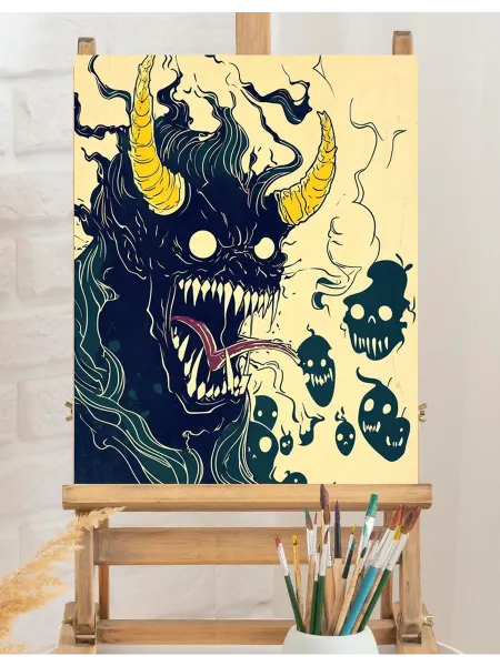 Art on Canvas Владыка тьмы Картина по номерам на холсте 40х50 см