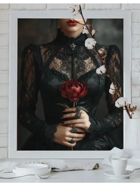 Art on Canvas Готическая принцесса Картина по номерам на холсте 40х50 см