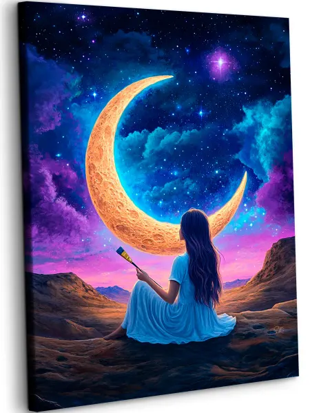 Art on Canvas Живописный месяц Картина по номерам 40х50 см
