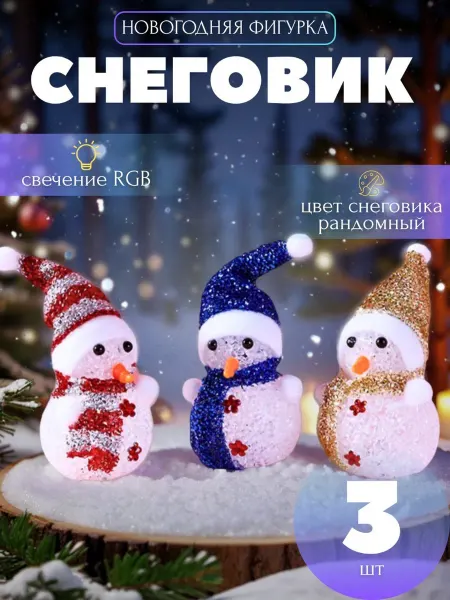 Новогодняя игрушка снеговик под елку