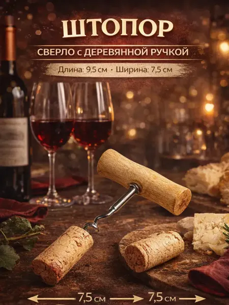 Гулис Штопор для вина металлический прочный