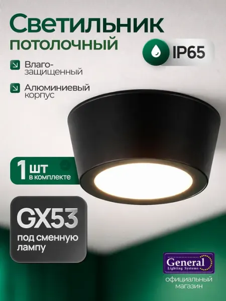 General Lighting Systems Светильник уличный потолочный GX53 накладной спот IP65 1 шт
