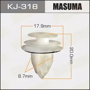 Клипсы крепежные автомобильные GM, Lexus, Mitsubishi, Subaru, Toyota (OEM 90467-W0005, MR366958, 90467-10161, 909130115, 90467-10161) KJ-318, 5 шт.