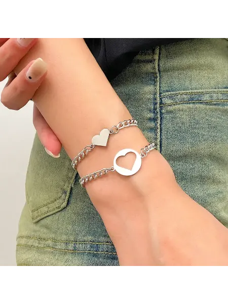 BLFriends Браслеты парные сердце бижутерия украшения