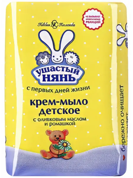 Крем-мыло туалетное детское Ушастый нянь Оливковое