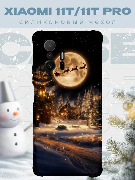 PRINTberries Новогодний чехол для телефона Xiaomi 11T 11T Pro олени