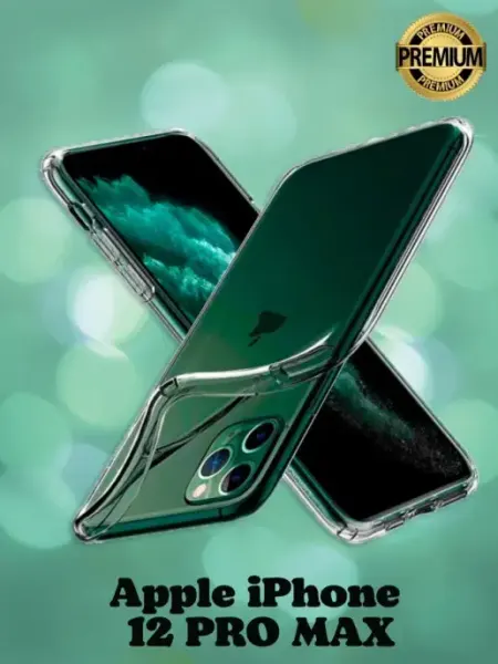 SlipCover Прозрачный силиконовый чехол на Apple iPhone 12 PRO MAX, 12…