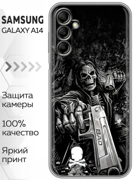 Marketclub Чехол на Samsung Galaxy A14 Скелет и череп