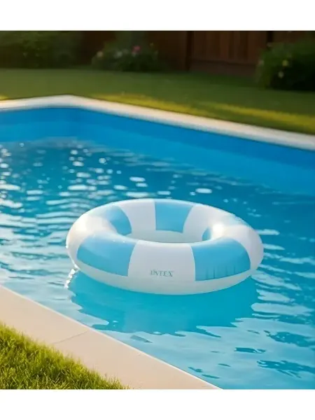 Intex Круг надувной для плавания голубой 91 см в пакете