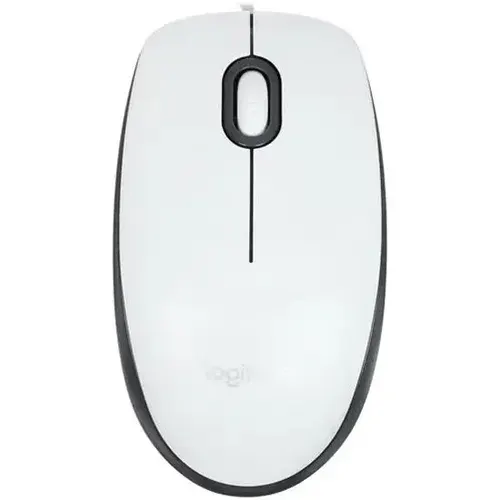 Мышь компьютерная проводная M100R White, проводная, оптическая светодиодная Logitech (910-005007)