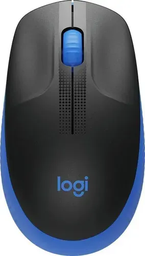 Мышь беспроводная Logitech M190, черный/синий (910-005907/910-005925)