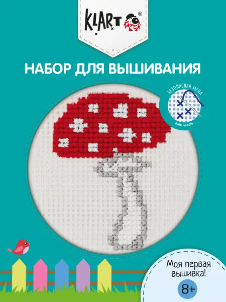 Klart Вышивка крестиком набор Детские истории Грибок 9х12 см