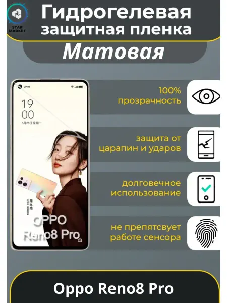 MIETUBL Защитная гидрогелевая плёнка для Oppo Reno8 Pro