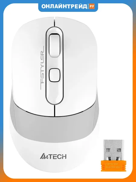 A4TECH Мышь беспроводная Fstyler FB10C Grayish White