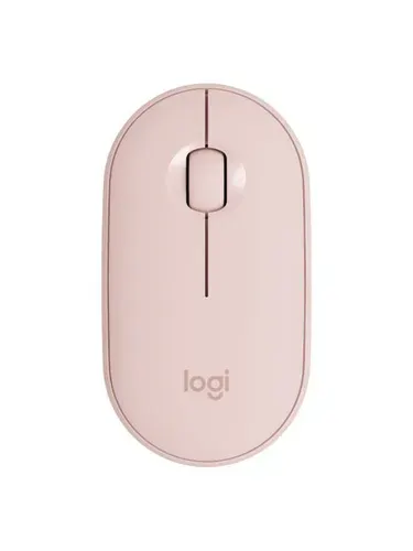 LOGITECH Бесшумная беспроводная мышь Pebble M350 розовая
