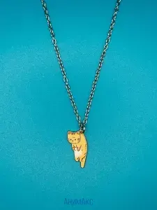 Кулон на цепочке с подвеской Котик висящий