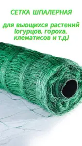 Сетка шпалерная для огурцов и вьющихся растений (ширина -1.7 м, ячейка - 130 х165 мм)