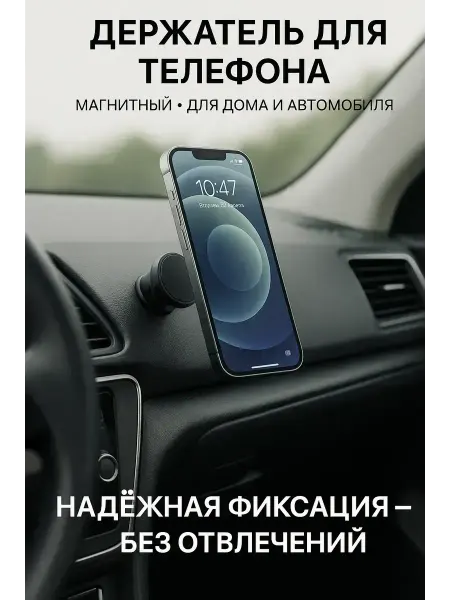 ВитАлинаДом Магнитный держатель для телефона на присоске