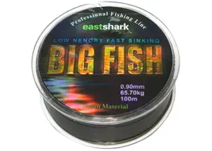 Леска EastShark BIG Fish черная 1.0 мм (79.2 кг), 100 м