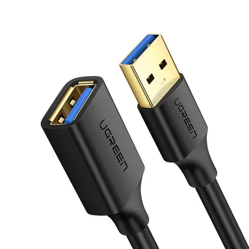 Кабель UGREEN US129 (30125) USB 3.0 Extension Male Cable. Длина: 0,5м. Цвет: черный