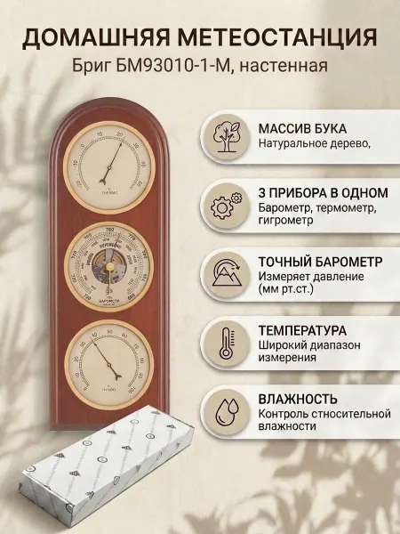 БРИГ Метеостанция механическая БМ93010-М настенная